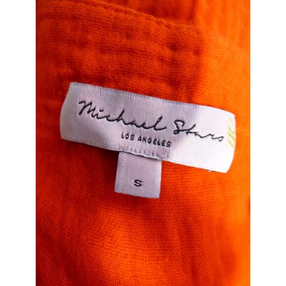 Michael Stars Tamale Red Waffled Cotton Gauze Daisy Dress Small NEW - Picture 12 of 12